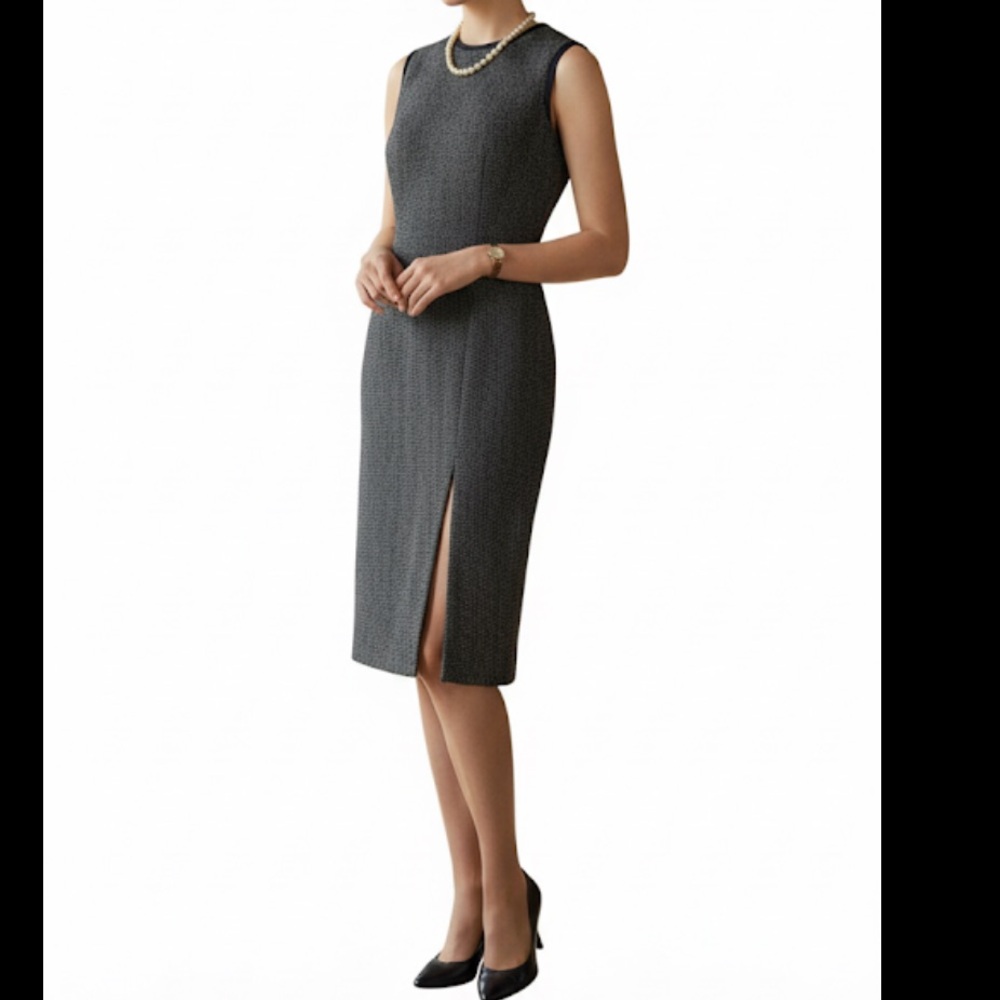 narciso rodriguez‎ Wool Dailies Sheath Gray Dress Size Small​​​​